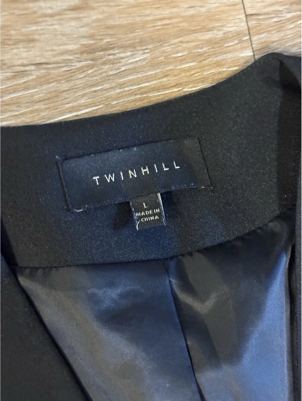 Twinhill Women’s Black Suit Vest Size Large L Button Front Career Uniform Office